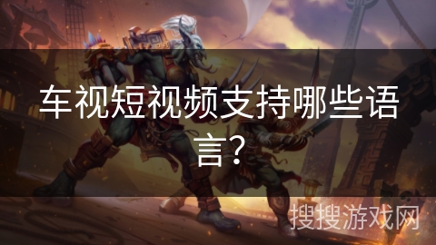 车视短视频支持哪些语言？