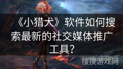 《小猎犬》软件如何搜索最新的社交媒体推广工具？