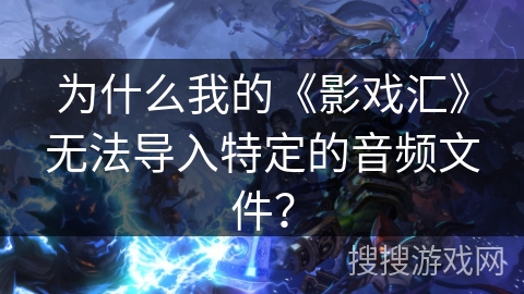 为什么我的《影戏汇》无法导入特定的音频文件？