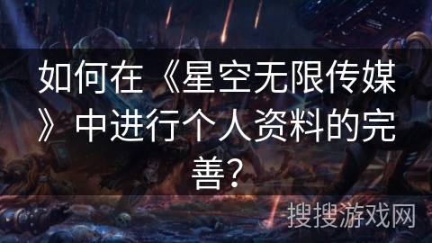 如何在《星空无限传媒》中进行个人资料的完善？