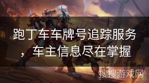 跑丁车车牌号追踪服务，车主信息尽在掌握