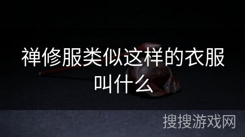 禅修服类似这样的衣服叫什么