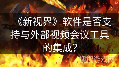 《新视界》软件是否支持与外部视频会议工具的集成？