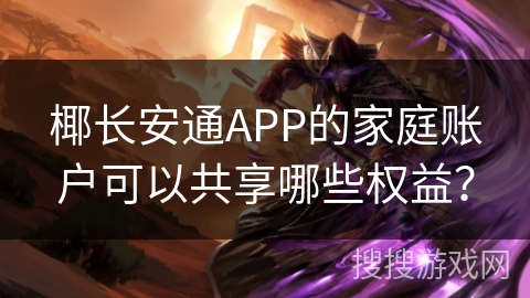 椰长安通APP的家庭账户可以共享哪些权益？