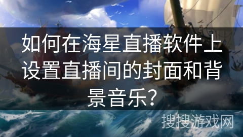 如何在海星直播软件上设置直播间的封面和背景音乐？