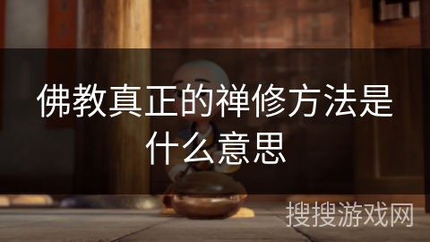佛教真正的禅修方法是什么意思