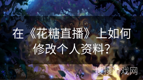 在《花糖直播》上如何修改个人资料？