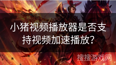 小猪视频播放器是否支持视频加速播放？