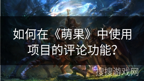 如何在《萌果》中使用项目的评论功能？