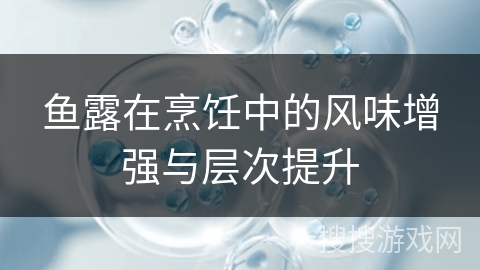 鱼露在烹饪中的风味增强与层次提升