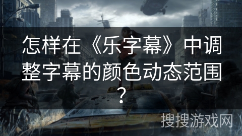 怎样在《乐字幕》中调整字幕的颜色动态范围？