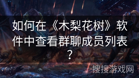 如何在《木梨花树》软件中查看群聊成员列表？