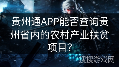 贵州通APP能否查询贵州省内的农村产业扶贫项目？