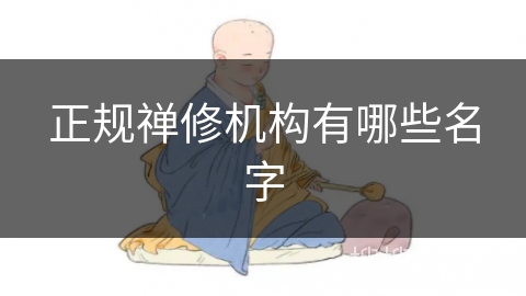 正规禅修机构有哪些名字