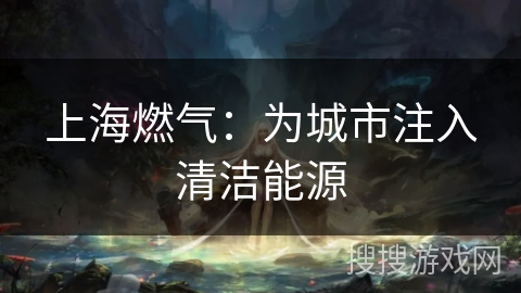 上海燃气：为城市注入清洁能源