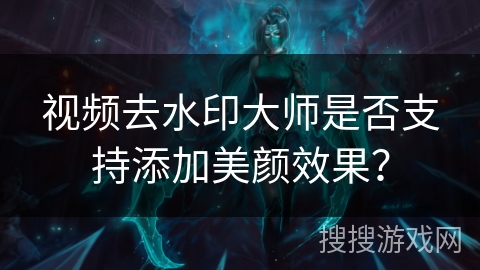 视频去水印大师是否支持添加美颜效果？