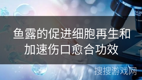 鱼露的促进细胞再生和加速伤口愈合功效