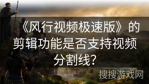 《风行视频极速版》的剪辑功能是否支持视频分割线？
