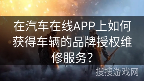 在汽车在线APP上如何获得车辆的品牌授权维修服务？