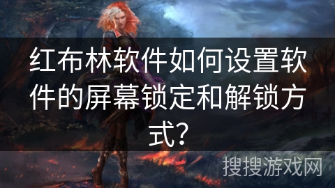 红布林软件如何设置软件的屏幕锁定和解锁方式？