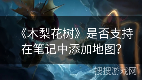 《木梨花树》是否支持在笔记中添加地图？