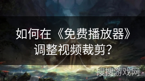 如何在《免费播放器》调整视频裁剪？