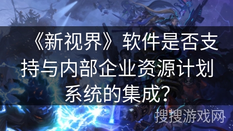 《新视界》软件是否支持与内部企业资源计划系统的集成？