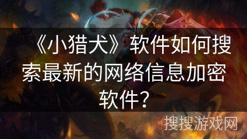 《小猎犬》软件如何搜索最新的网络信息加密软件？