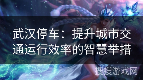 武汉停车:提升城市交通运行效率的智慧举措 武汉停车:提升城市交通运行效率的智慧举措