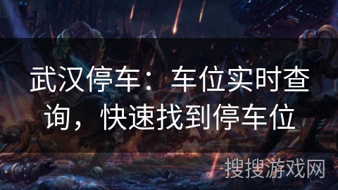 武汉停车：车位实时查询，快速找到停车位