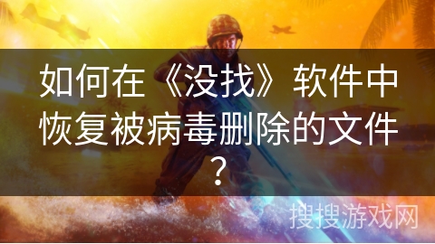 如何在《没找》软件中恢复被病毒删除的文件? 如何在《没找》软件中恢复被病毒删除的文件?