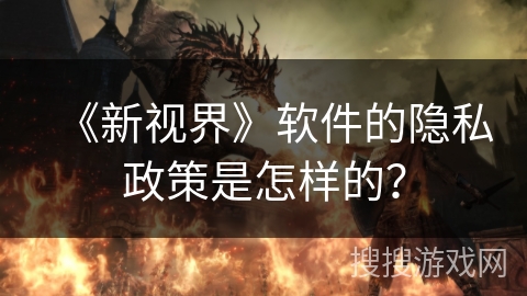 《新视界》软件的隐私政策是怎样的? 《新视界》软件的隐私政策是怎样的?
