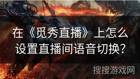 在《觅秀直播》上怎么设置直播间语音切换？
