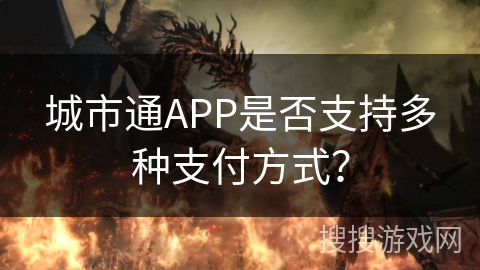 城市通APP是否支持多种支付方式？