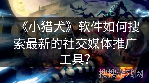 《小猎犬》软件如何搜索最新的社交媒体推广工具？