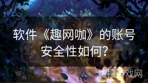 软件《趣网咖》的账号安全性如何? 软件《趣网咖》的账号安全性如何?