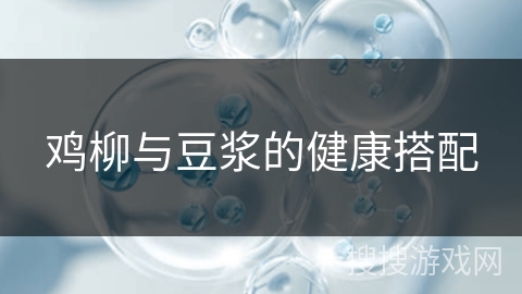 鸡柳与豆浆的健康搭配