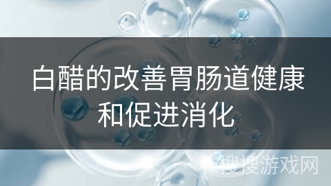 白醋的改善胃肠道健康和促进消化