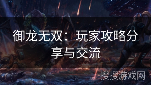 御龙无双:玩家攻略分享与交流 御龙无双:玩家攻略分享与交流