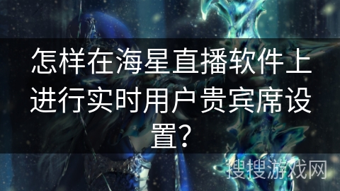 怎样在海星直播软件上进行实时用户贵宾席设置？
