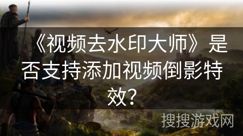 《视频去水印大师》是否支持添加视频倒影特效? 《视频去水印大师》是否支持添加视频倒影特效?