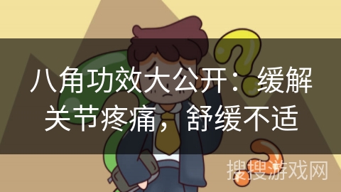 八角功效大公开:缓解关节疼痛,舒缓不适