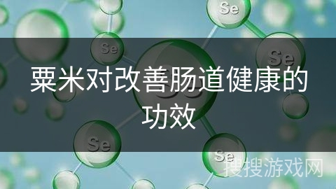 粟米对改善肠道健康的功效