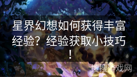 星界幻想如何获得丰富经验?经验获取小技巧! 星界幻想如何获得丰富经验?经验获取小技巧!