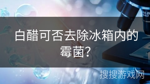白醋可否去除冰箱内的霉菌? 白醋可否去除冰箱内的霉菌?