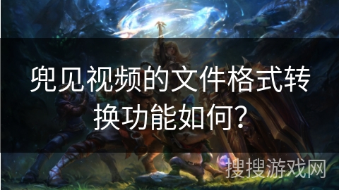 兜见视频的文件格式转换功能如何？