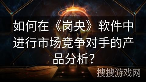 如何在《岗央》软件中进行市场竞争对手的产品分析？