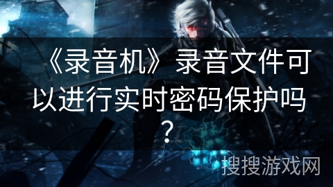 《录音机》录音文件可以进行实时密码保护吗? 《录音机》录音文件可以进行实时密码保护吗?