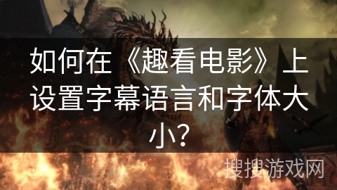 如何在《趣看电影》上设置字幕语言和字体大小? 如何在《趣看电影》上设置字幕语言和字体大小?