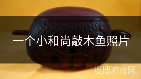 一个小和尚敲木鱼照片